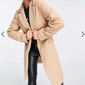 NWOT New Look Petite formal coat in camel
